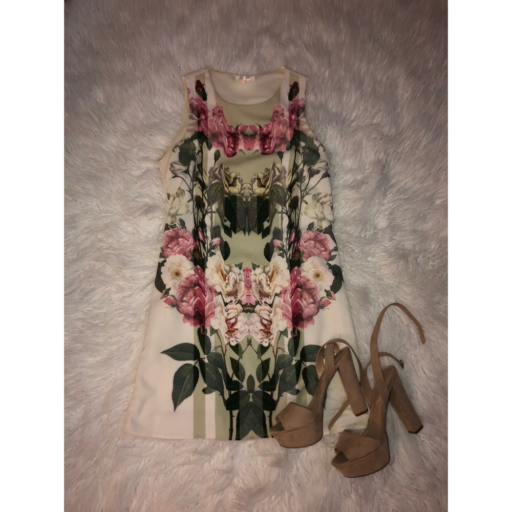 Mini Floral Straight Cut Dress